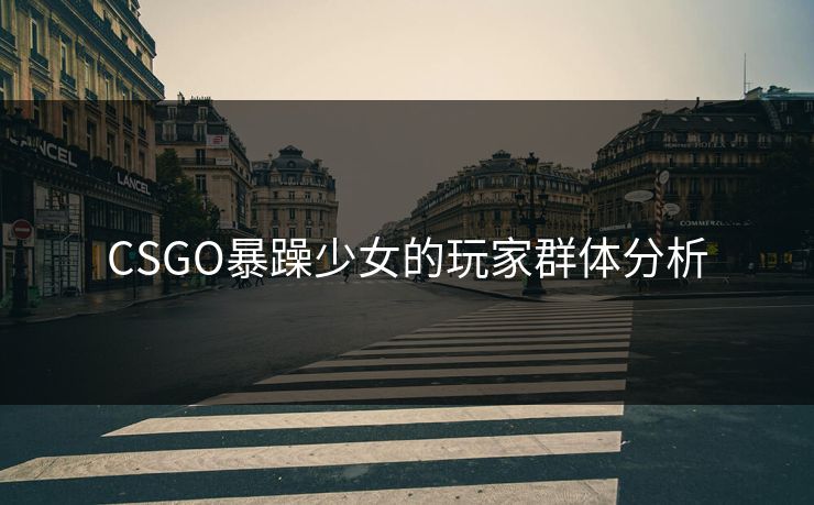 CSGO暴躁少女的玩家群体分析